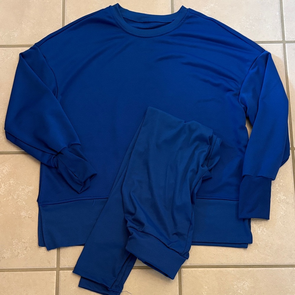 Soft Royal Blue Lounge Set Brand New. Ordered but Never Worn.